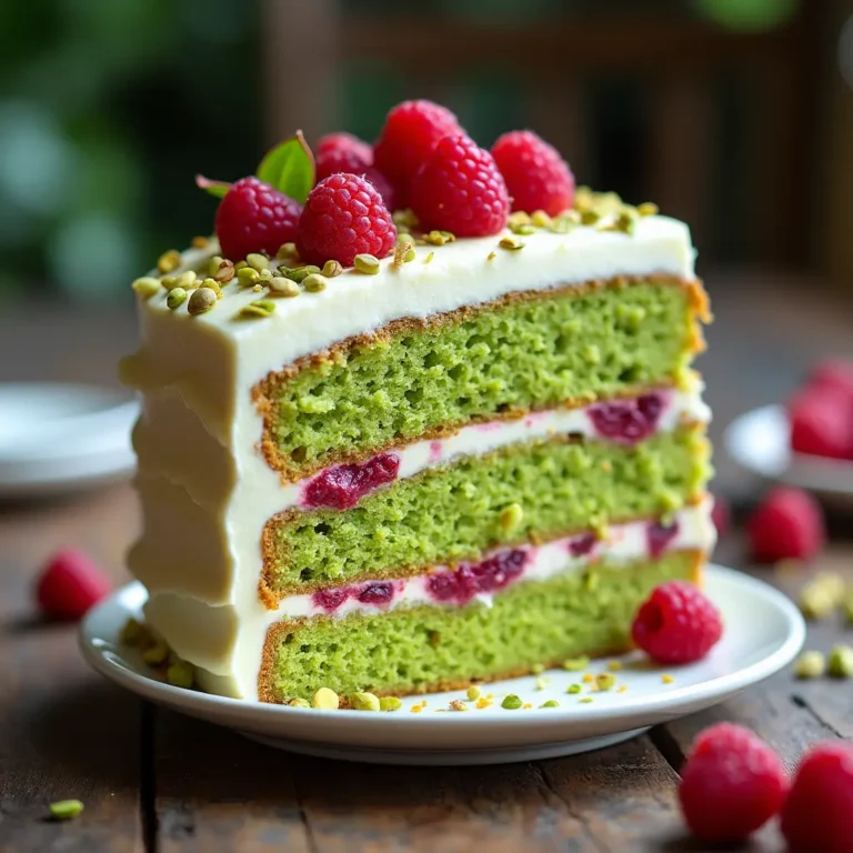 Pistachio Raspberry Cake