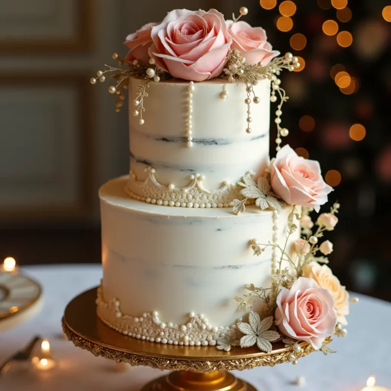 two tier wedding cake