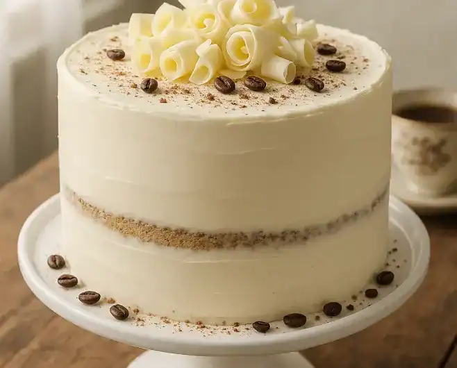 The Best White Chocolate Mocha Cake - Moist Coffee Cake Recipe