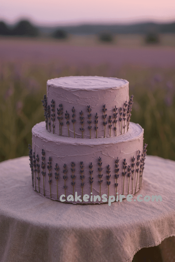 lavender wedding cake