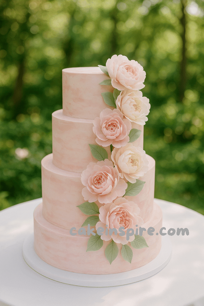 garden wedding cake