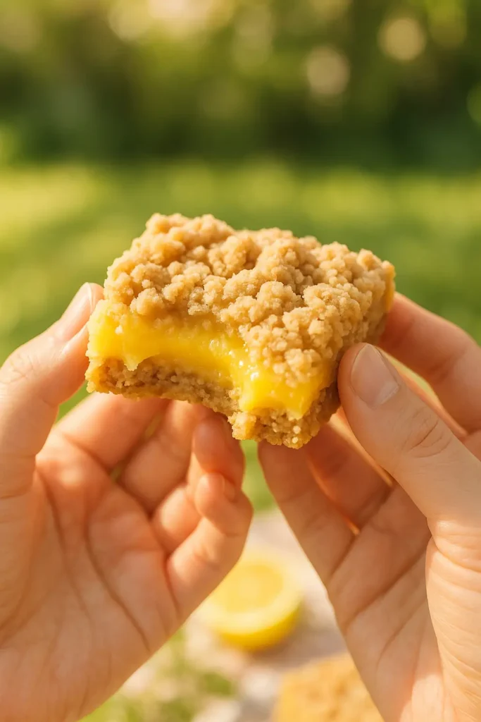 Lemon Oatmeal Crumble Bars
