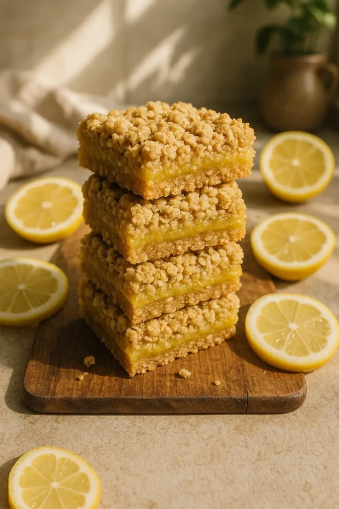Lemon Oatmeal Crumble Bars