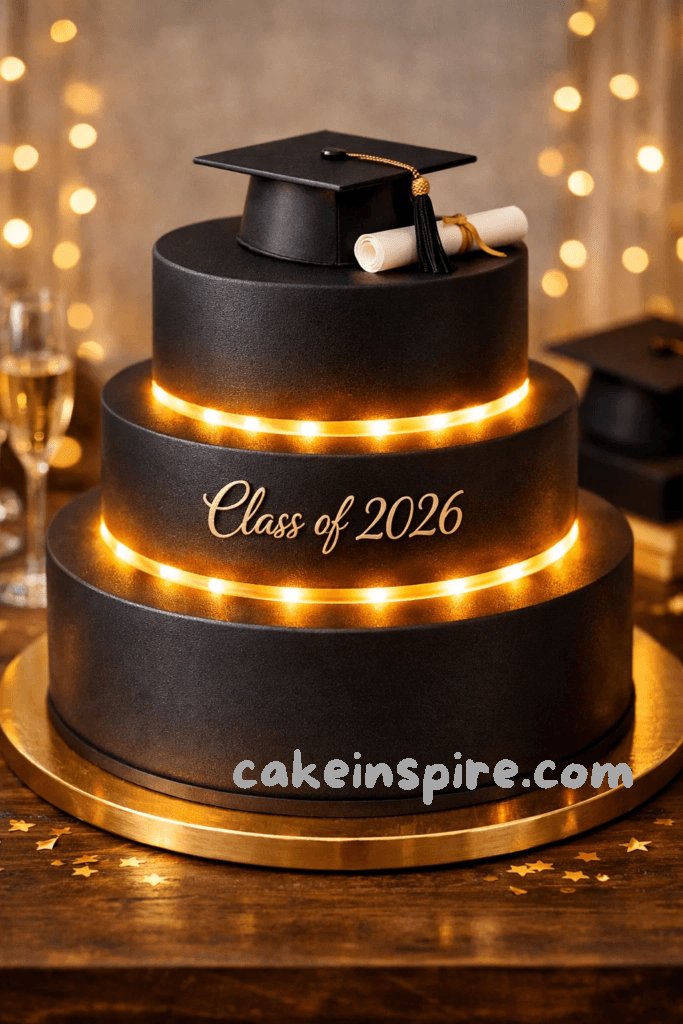 LED Graduation Cake